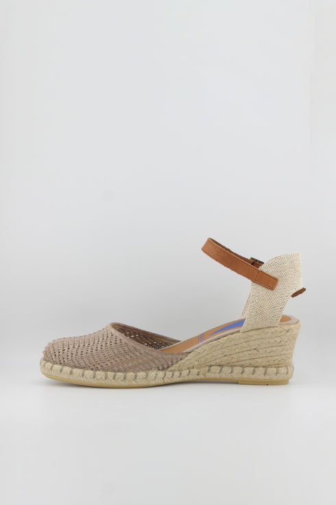 Verbenas Suede Espadrille Wedge Sandals